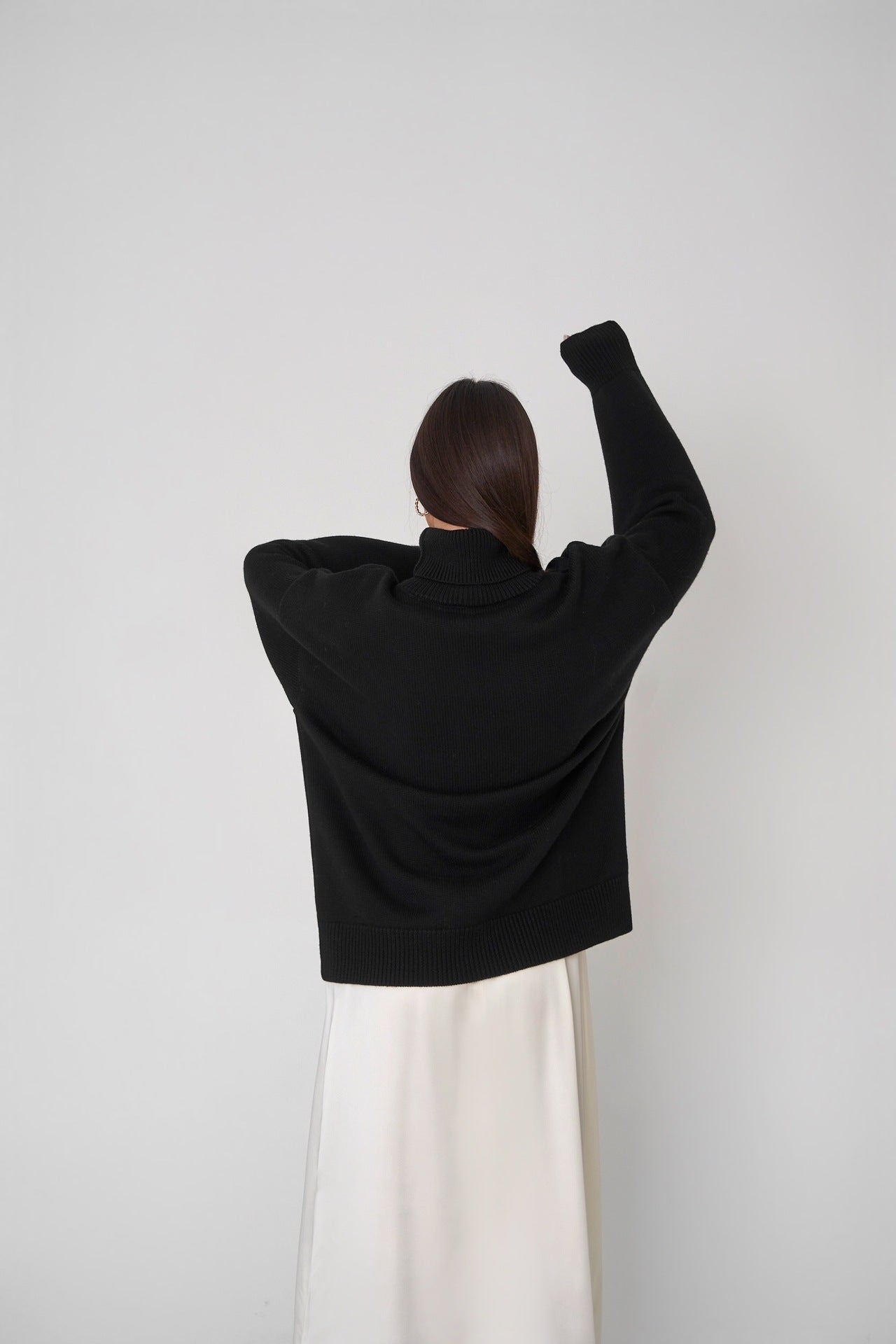 High Collar Loose Sweater - DippedShop Wholesale - #9059