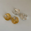 Chunky Gold Plated Geometric Hoop Earrings 6W6JER588