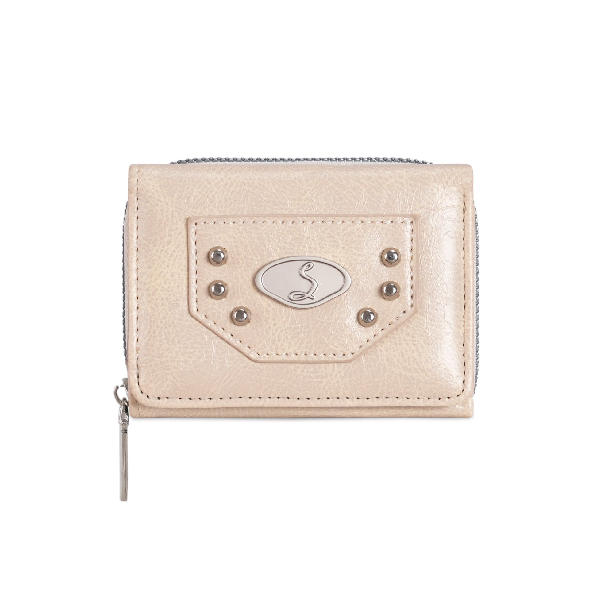 Stylish Metal Rivet PU Coin Purse Wallet 6S10BWB146