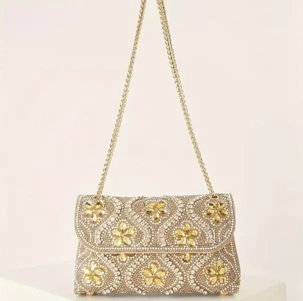 Elegant Rhinestones Flap Over Evening Bags 6W10BBG1943