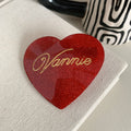 Sweet Printed Heart Acetate Hair Clip6W6HPN104