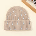 Rhinestone Cuffed Knit Beanie - DippedShop Wholesale - #0915