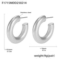 Minimalist Gold Plated C-Shape - DippedShop Wholesale - #1299