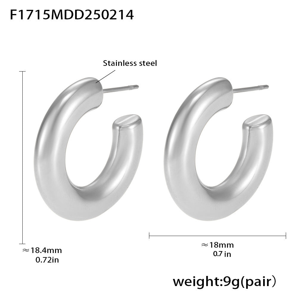 Minimalist Gold Plated C-Shape - DippedShop Wholesale - #1299