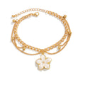 Gold Plated Blue Flower Pendan - DippedShop Wholesale - #6883
