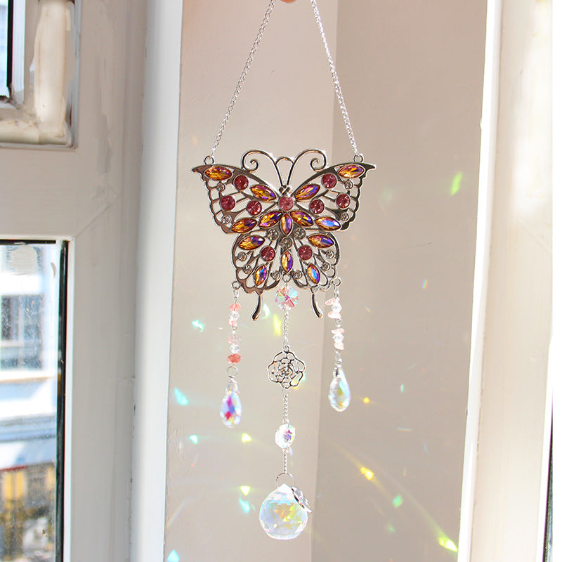 Rhinestone Butterfly Sun Catcher - DippedShop Wholesale - #7859