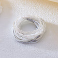 Fashion Color Block Multi-Layer Bead Bracelet Set 6W6JBR506