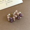 Elegant Gold Bezel Pearl Geometric Earrings 6W6JER772