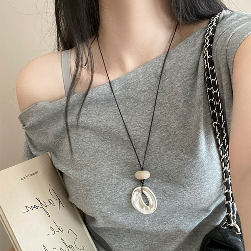 Minimalist Double Layer Starfish Necklace - DippedShop Wholesale - #4019