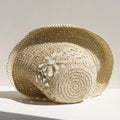 Summer Hollow Hand-Crochet Straw Bucket Hat 8BK6HAT174L