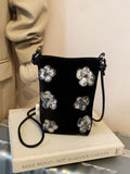 Vintage Floral Emroidery Crossbody Phone - DippedShop Wholesale - #0419