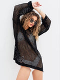 Loose Flare Sleeve Knit Cover Up - DippedShop Wholesale - #1971