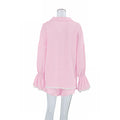 Flounce Solid Homewear Set - DippedShop Wholesale - #9411