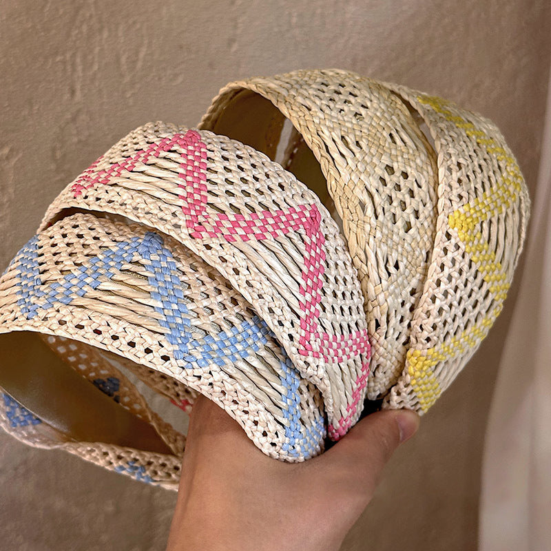 Bohemian Woven Colorblock Hairband - DippedShop Wholesale - #8051