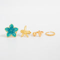 Floral Toe Ring Set - DippedShop Wholesale - #2451