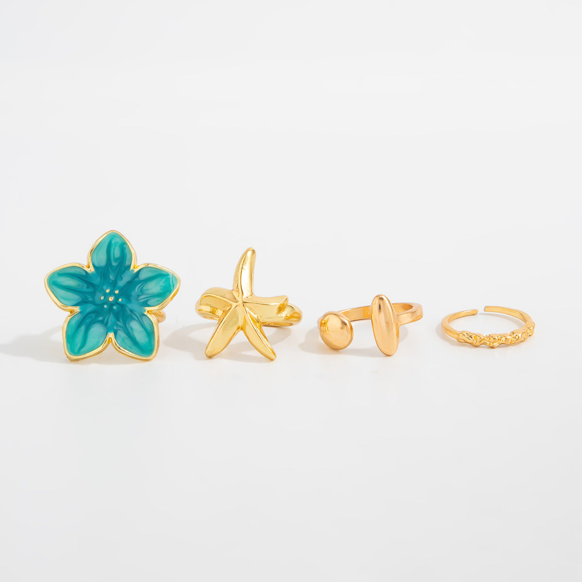 Floral Toe Ring Set - DippedShop Wholesale - #2451