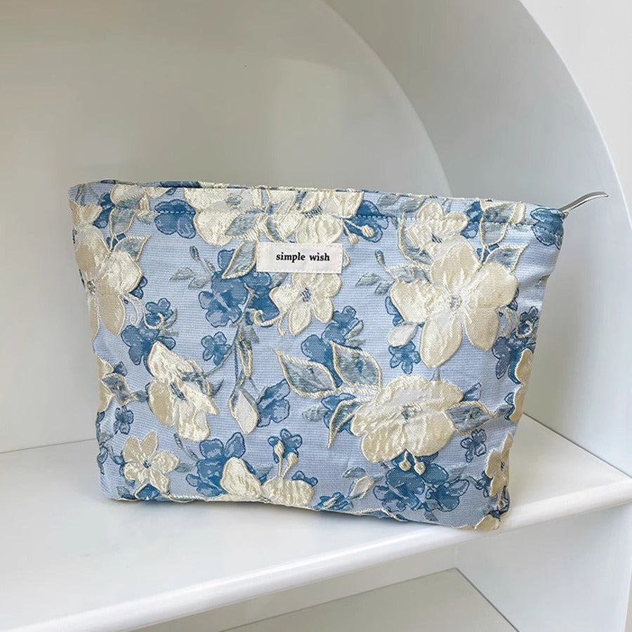 Flower Embossed Makeup Bag - DippedShop Wholesale - #1731