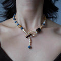 Boho-Style Natural Beaded Chain Y-necklaces 6W6JNC615