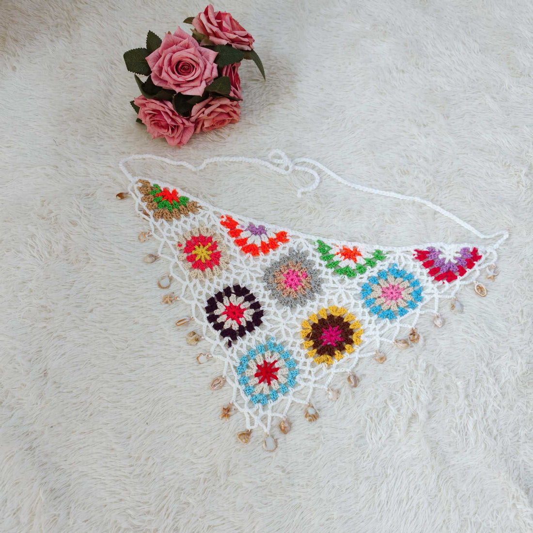 Hand-crochet Triangle Tassel Hip Cover - DippedShop Wholesale - #3939