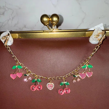 Sweet Cherry Pendant Chain Bag Charm DP25H628