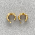 Elegant Gold Plated C-Shape Ho - DippedShop Wholesale - #3363