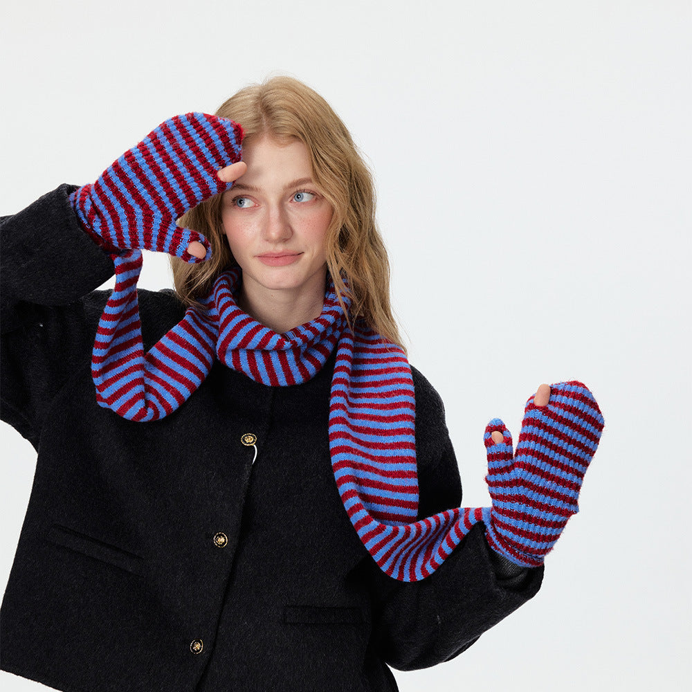Scarf with Built-in Gloves - DippedShop Wholesale - #7619