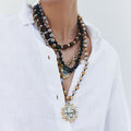 Vintage Beaded Chain Multi Layer Necklaces 6W6JNC621