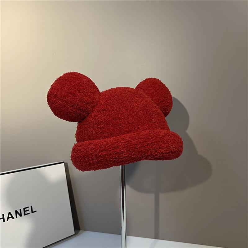 Cute Bear Ears Plush Bucket Hat 6W6HAT714