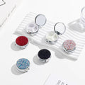 Rhinestone Round Mirror Case - DippedShop Wholesale - #0051