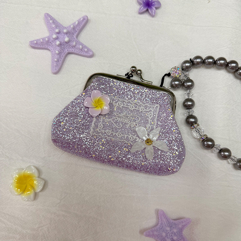 Glitter Flower Coin Purse - DippedShop Wholesale - #9315