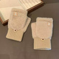 Faux Fur Convertible Fingerless Gloves - DippedShop Wholesale - #1411