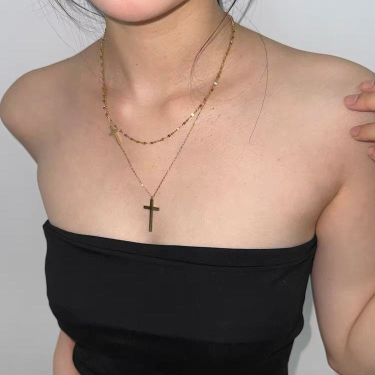 Gold Plated Layered Necklace - DippedShop Wholesale - #0579
