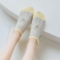 Floral Mesh No Show Socks - DippedShop Wholesale - #5683
