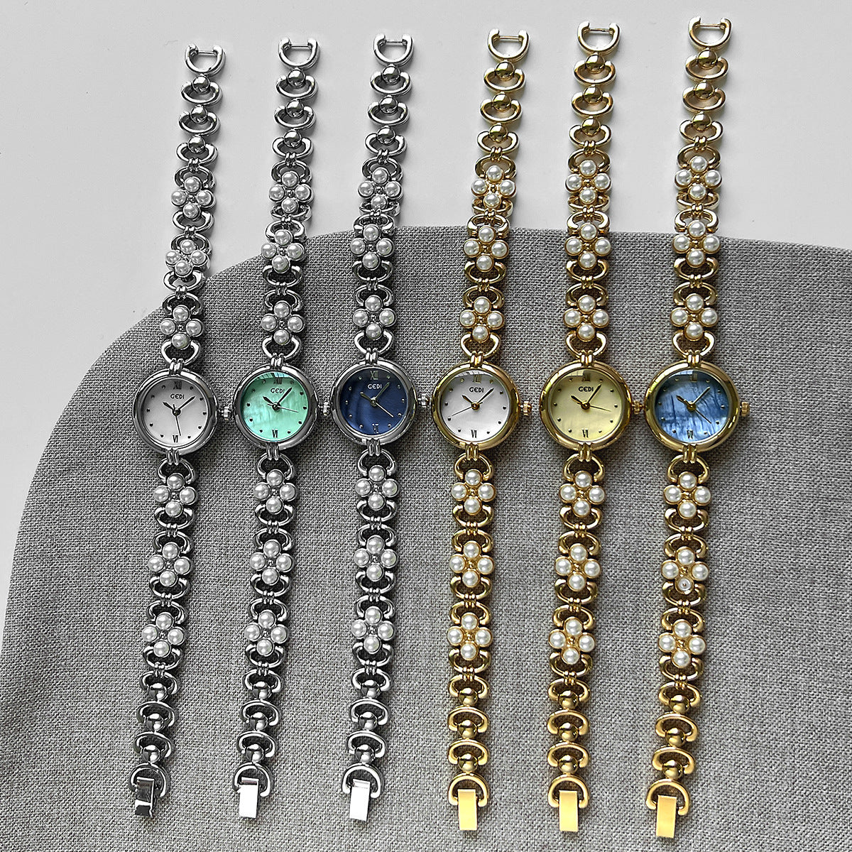 Elegant Pearl Gold Analog Quartz Bnagle Watch MK2SSAS6W6JWA01
