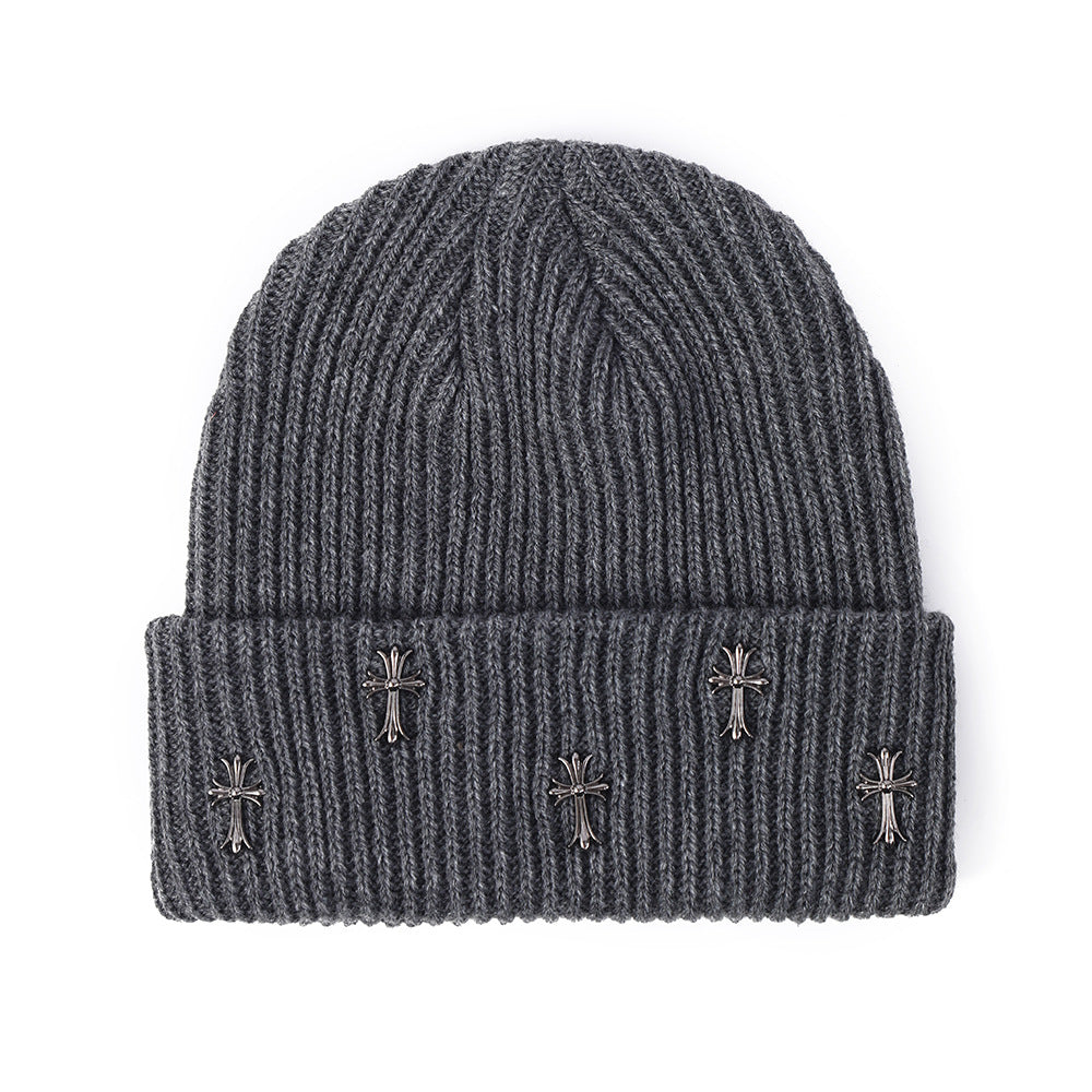 Punk Gothic Knitted Beanie Hat - DippedShop Wholesale - #5123