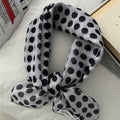 Retro Polka Dots Print Square Silk Scarf MK2BLW6W6NSI34