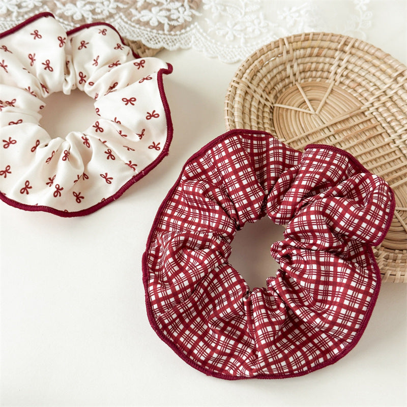 Plaid Polka Dot Scrunchie - DippedShop Wholesale - #2435
