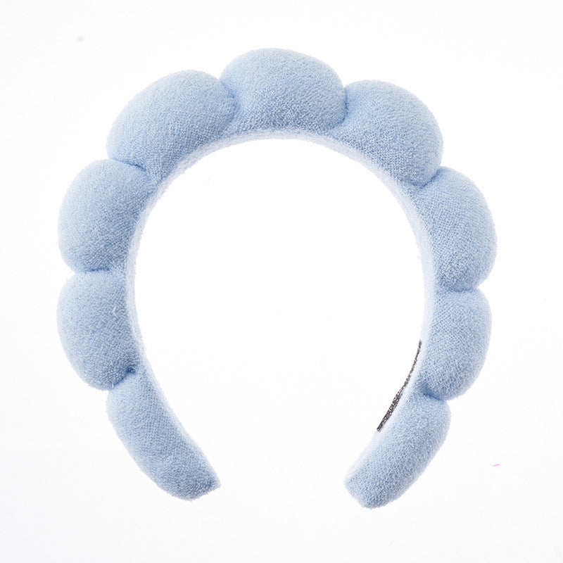Solid Color Cloud Padded Sponge Spa Hairband 6W6HBD269
