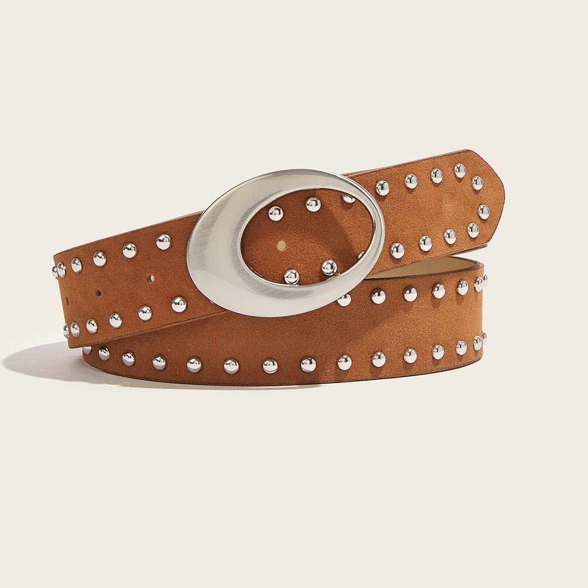 Retro Studded Wide Leather Waist Belt MK2LEEP6W6JBT48