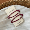 Cute Polka Dots Oval Duckbill Hair Clip 8AS6HCP363L