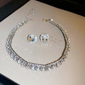 Elegant Geometry Rhinestone Choker Necklace 6W6JNC956