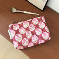 Sweet Floral Print Quilt Shell Cosmetic Bag 6S5CO117