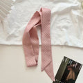 Retro Polka Dots Narrow Lightweight Silk Scarf MK2BLW6W6NSI62
