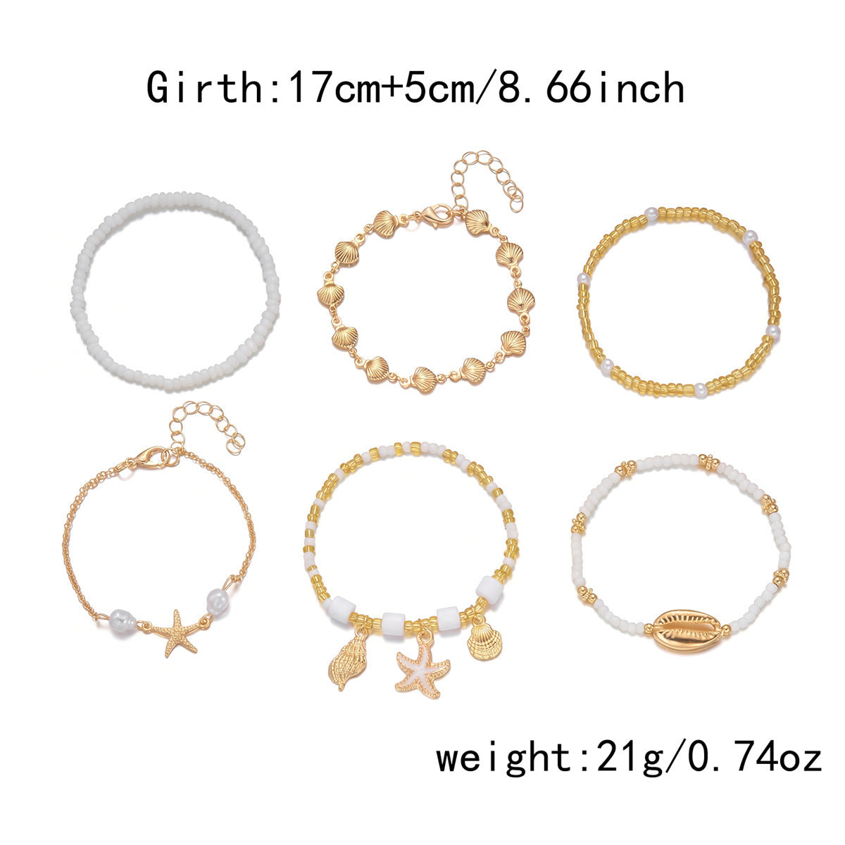 Beach Layered Seed Bead Bracel - DippedShop Wholesale - #0643