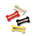Cute Dog Bone Cubic Zirconia Side Hair Clip 8AS6HCP340T