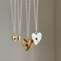 Red Zirconia Heart Choker - DippedShop Wholesale - #3603
