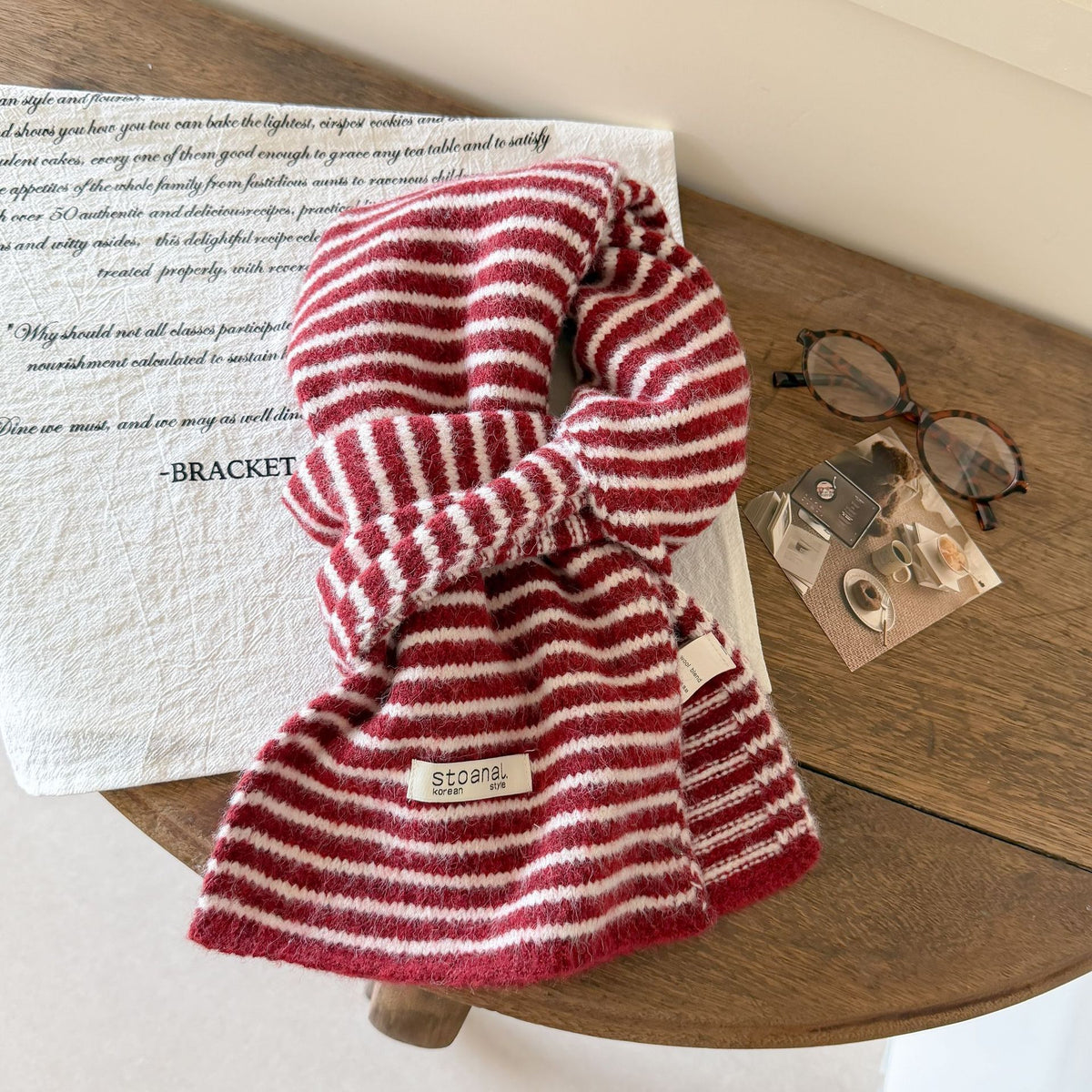 Vintage Knit Striped Wool-Blend Scarf 6W6NSC84