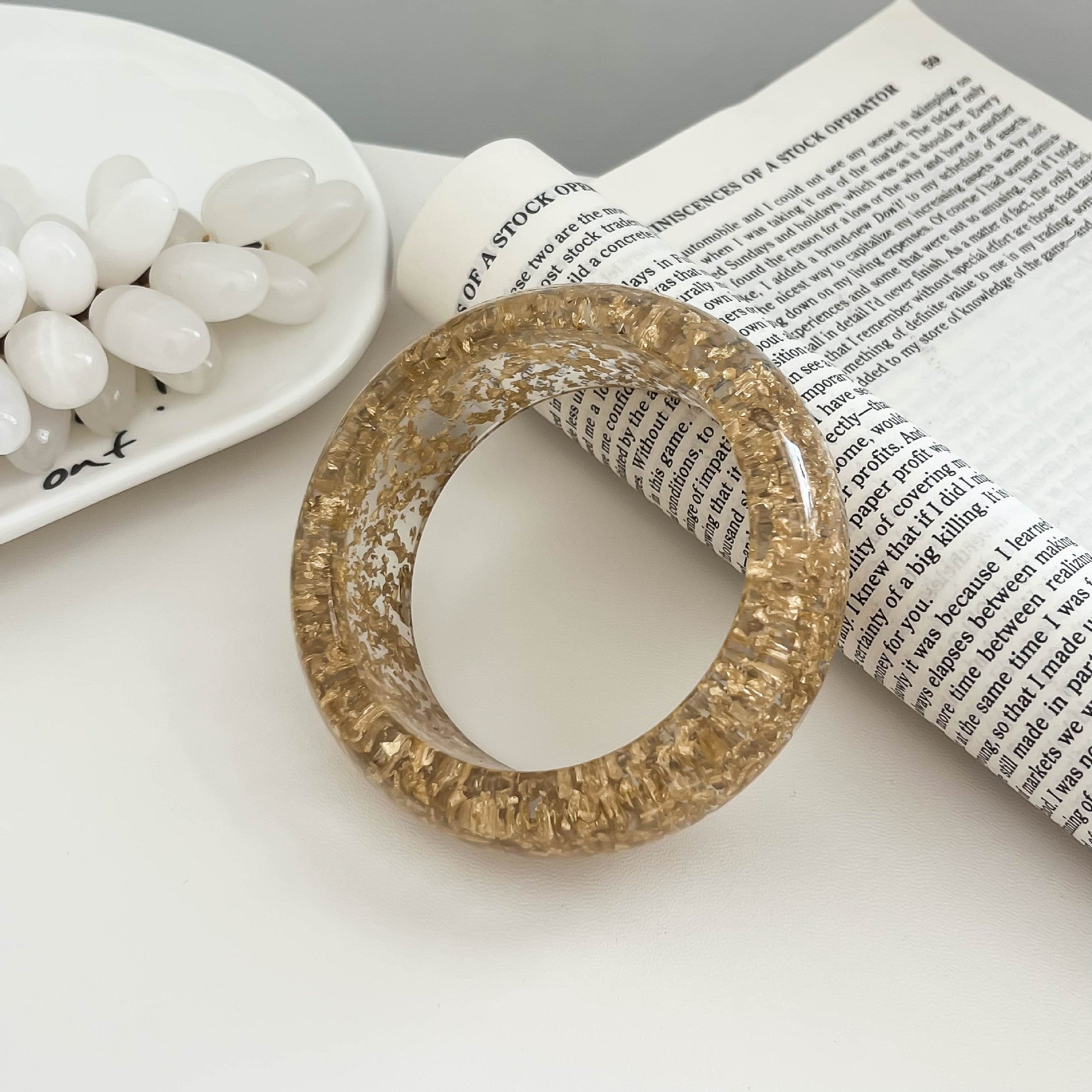 Trendy Geometric Resin Round W - DippedShop Wholesale - #9091