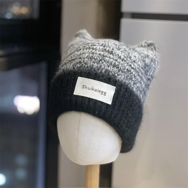 Cat Ear Knit Beanie - DippedShop Wholesale - #3747