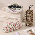 Sweet Floral Print Quilt Shell Cosmetic Bag 6S5CO122